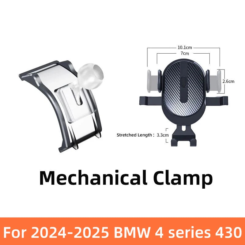 Car Phone Holder For 2024 2025 BMW 4 Series 430i Air Vent Exclusive Base GPS Stand Magnetic Charger Interior Accessories