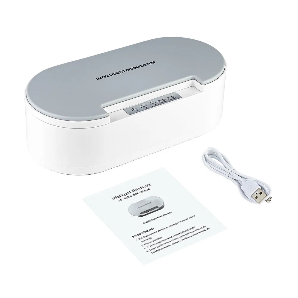Esterilizador UV Elétrico com Aromaterapia para Joias Óculos Telemóveis Ferramentas de Manicura e Maquilhagem