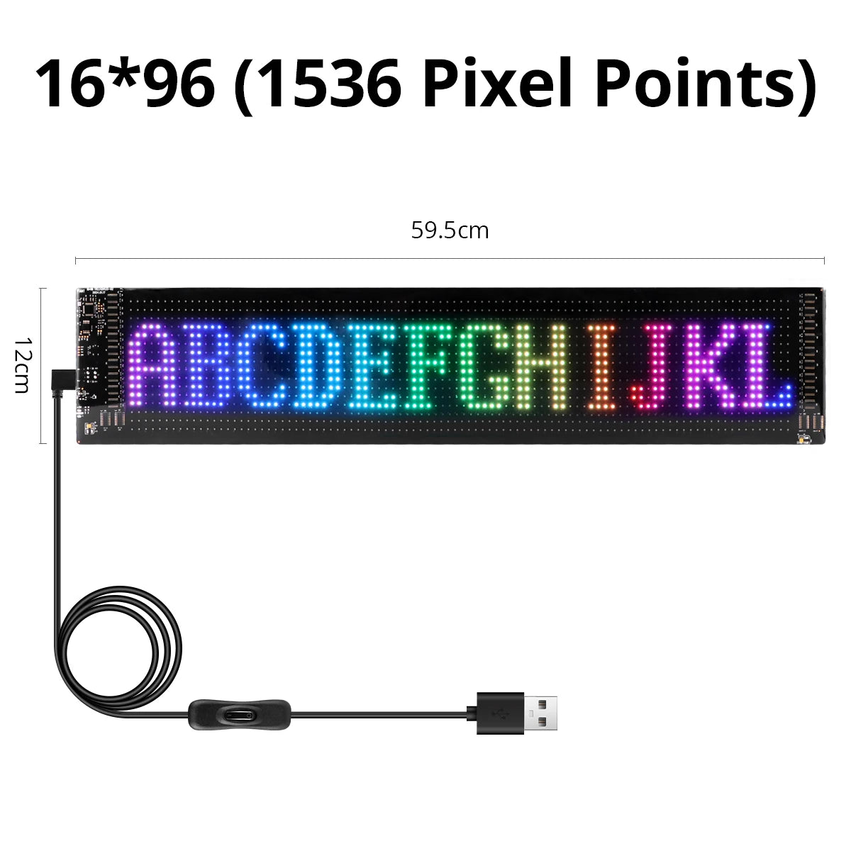 LED RGB Matrix Panel Rolling Advertisement LED Sign USB 5V with Remote Programmable logo light for Car Shops Offices Restaurants