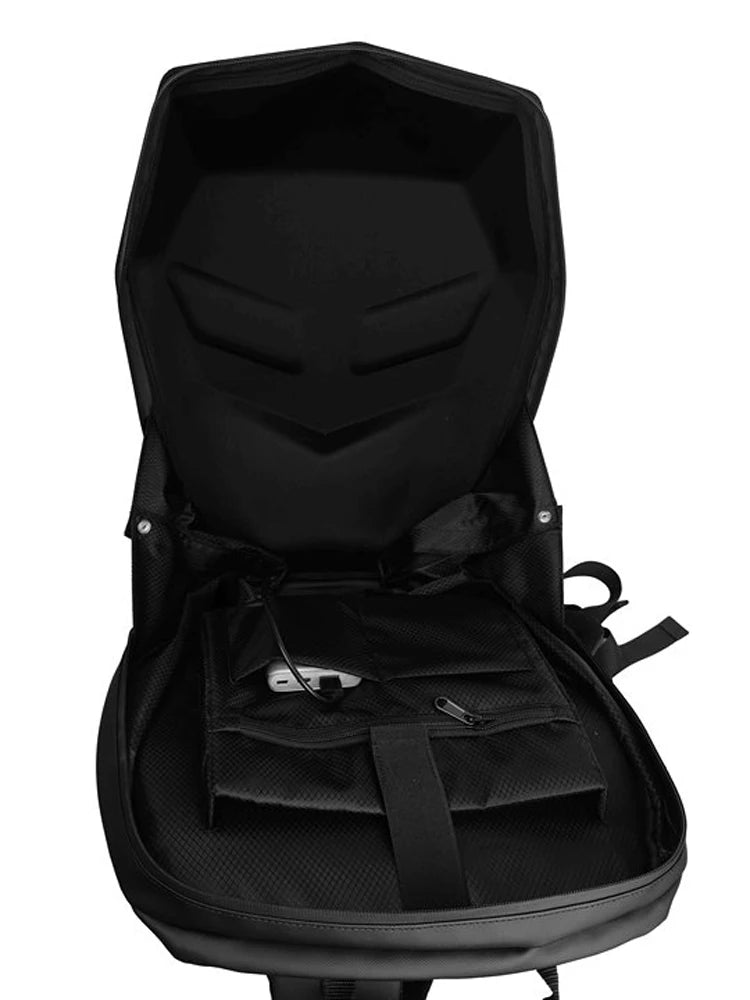 LED Knight Cycling Backpack Fashion Motorcycle Helmet Bluetooth Waterproof Hard Shell Laptops Bags Personality With Eye