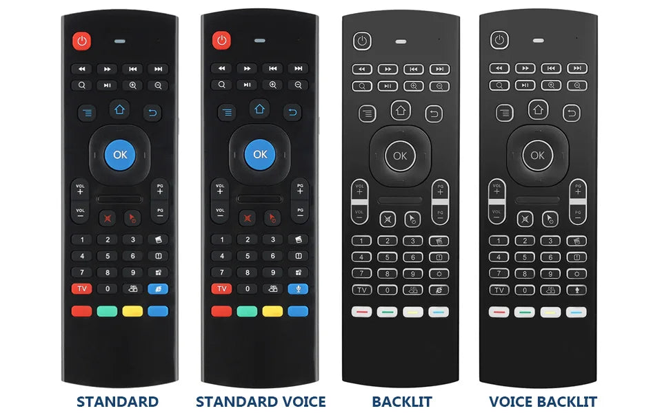 2.4GHz Wireless MX3 Air Mouse Mini Keyboard Voice Backlit Remote Control IR Learning Remote Control for PC Android TV Box