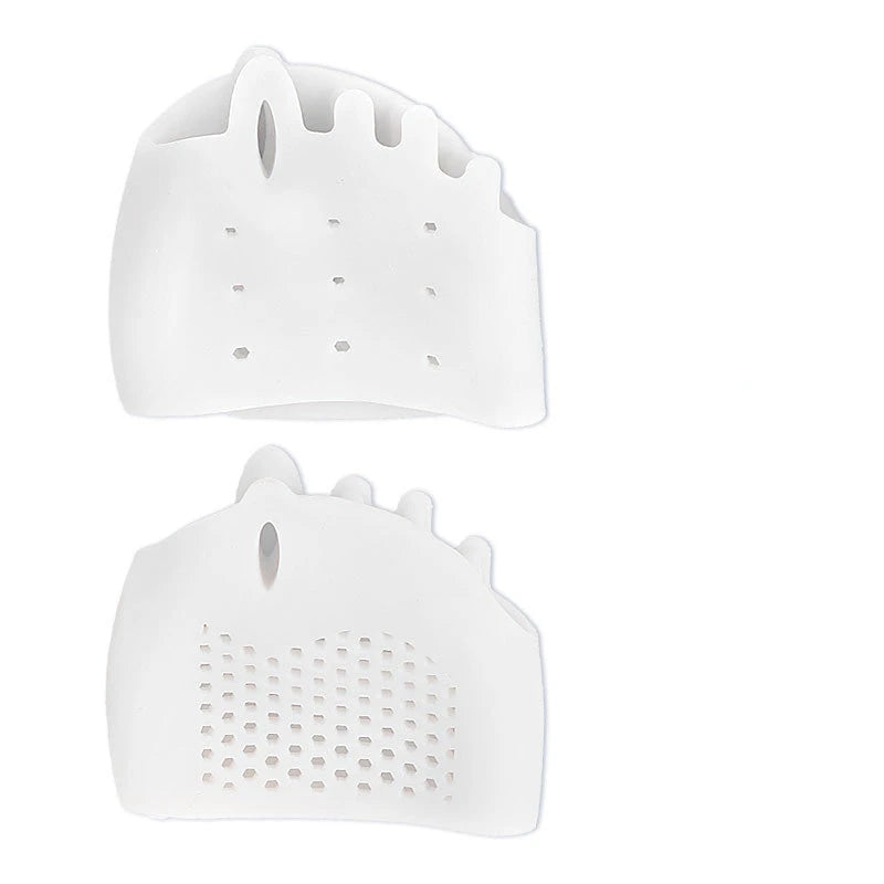 2pcs Silicone Toe Separator Hallux Valgus Corrector Bunion Orthotics Protector Pain Relief Forefoot Pad Socks Foot Care Pedicure
