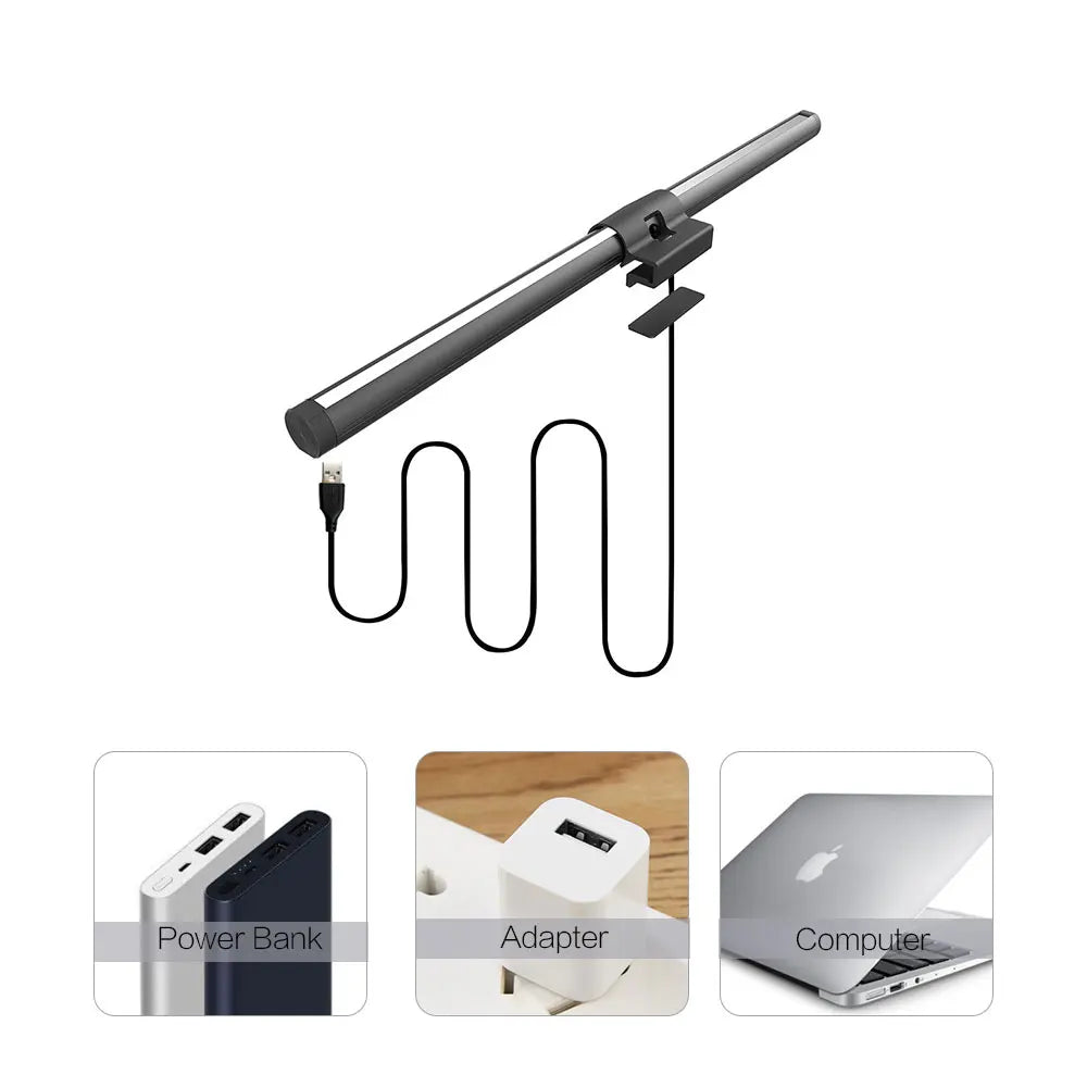 30CM RGB Screen Hanging Light Bar for Computer Laptop Gaming Work Stepless Dimming Eye Protection