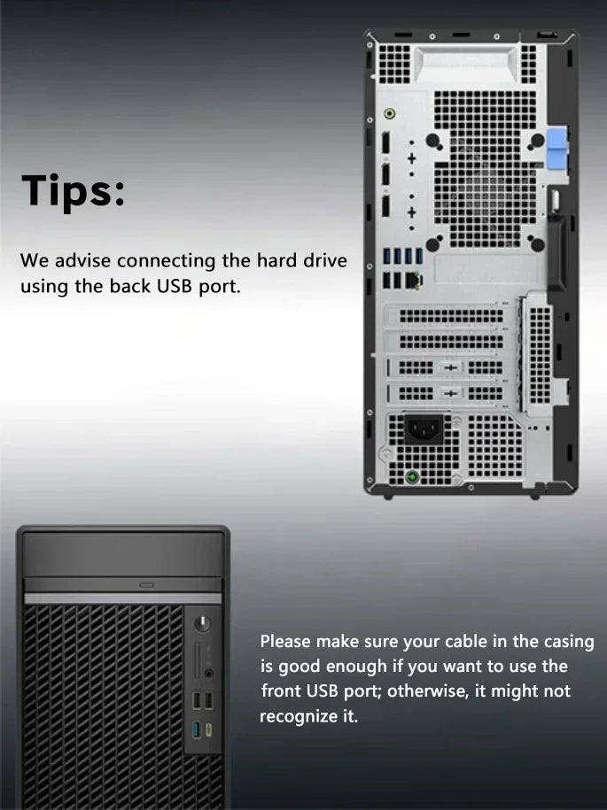 HDD Enclosure 2.5 SATA SSD External Hard Drive Case with 5Gbps USB 3.0 To Type C Transfer Speed Clear Harddisk Boxs Tool-Free