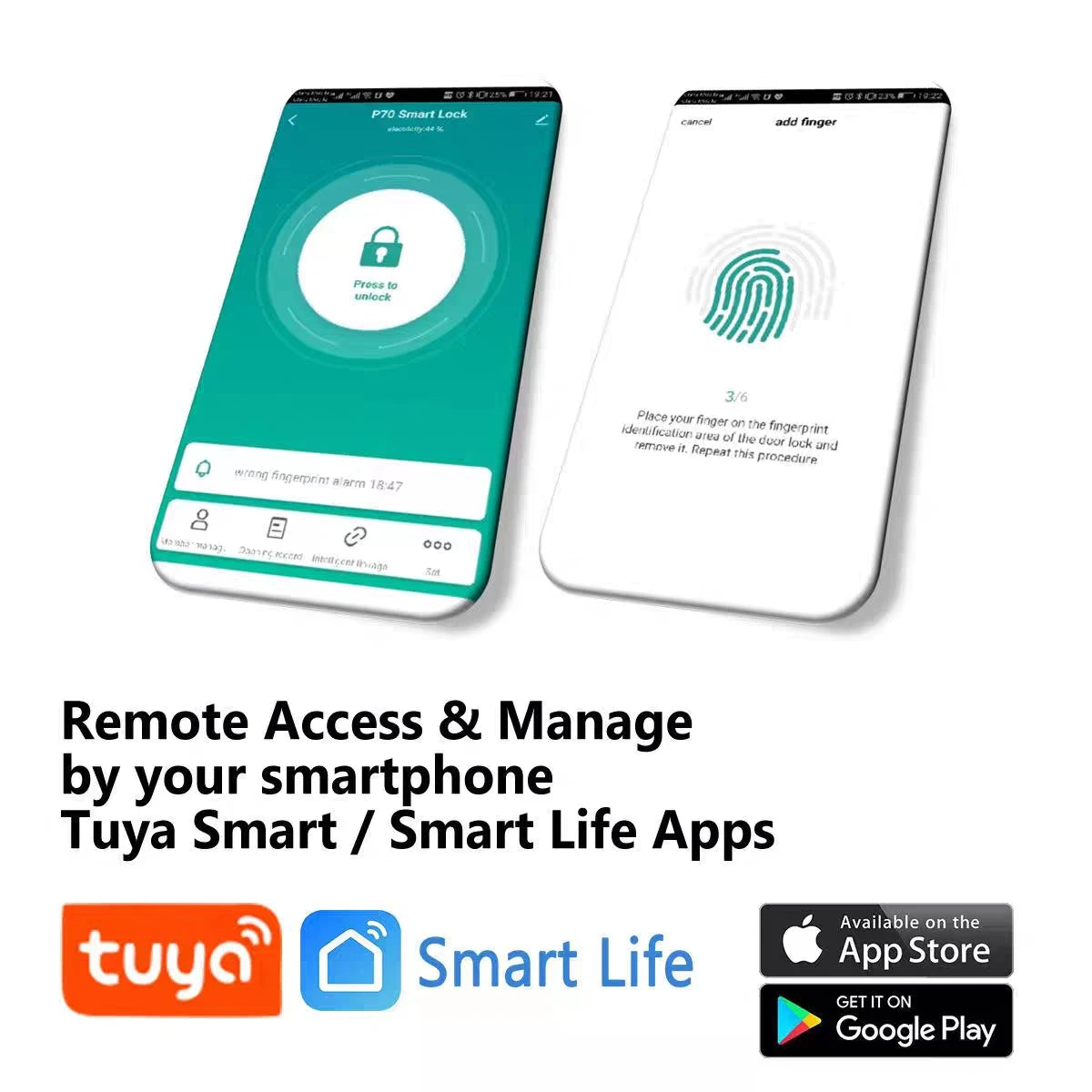 RAYKUBE Tuya Smart Padlock Fingerprint Waterproof USB Charging Quick Identification Unlock Sensor High Quality P70/P55/PQ1