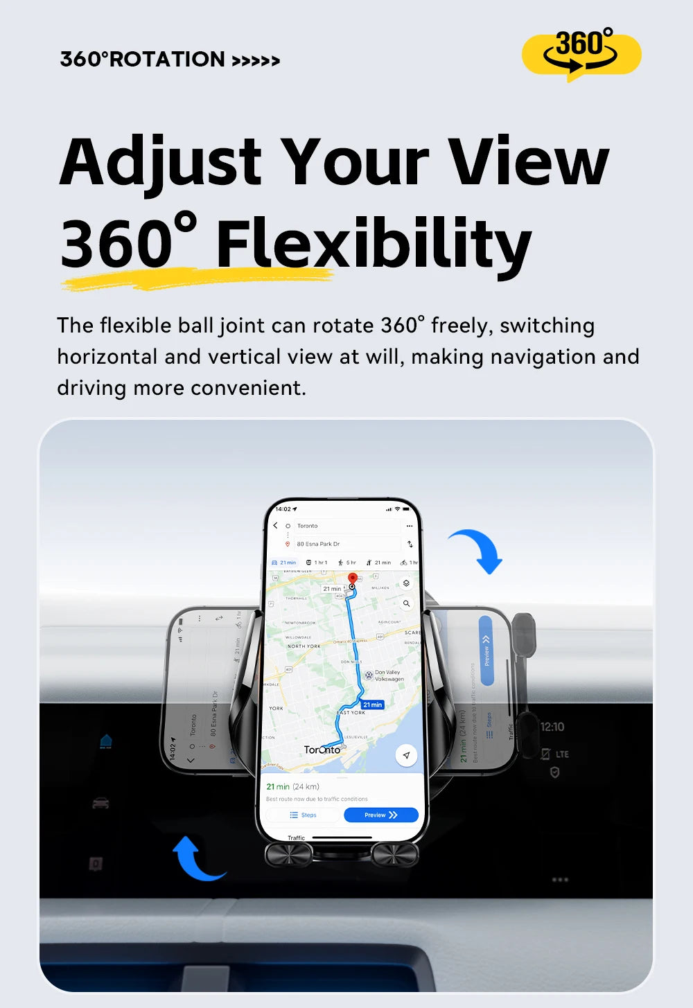Essager 15W Magnetic Wireless Car Charger for MacSafe 15W Cooling Stand Holder for iPhone 16 15 14 13 12 Pro Max Xiaomi Samsung