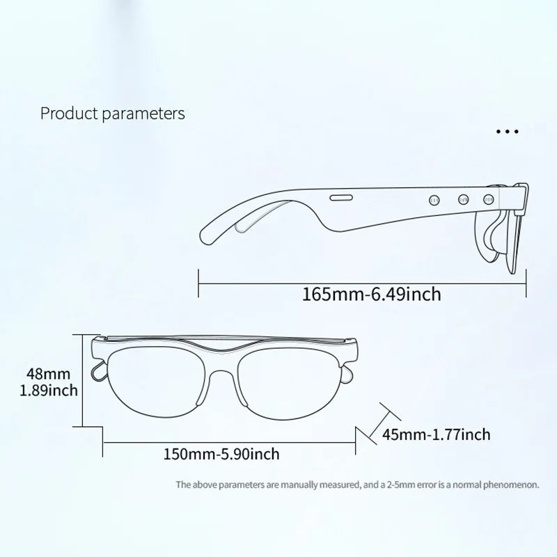 Smart Bluetooth Glasses Headset Wireless Headphones in Car Sports Riding HD Audio Sun Lens Headphones Music Earphones for Xiaomi