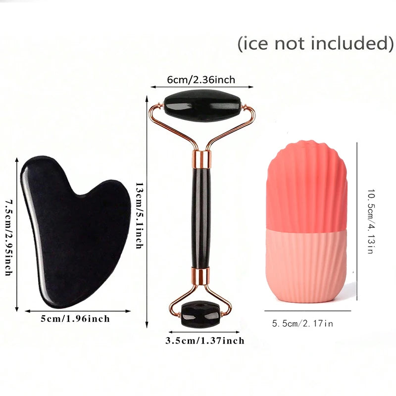 6-piece ice roller facial skin care ice roller set facial roller scraping facial tool face wash skin care three-piece set