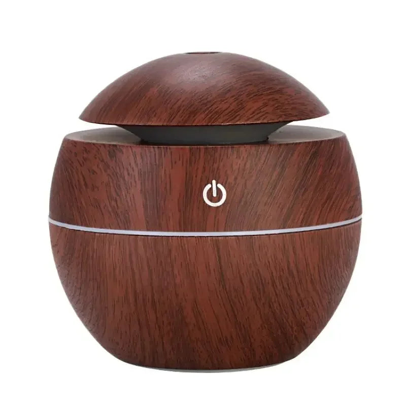 USB Ultrasonic Cool Mist Sprayer Essential Oil Diffuser Wood Grain Electric Air Humidifier Purifier for Home office and Car