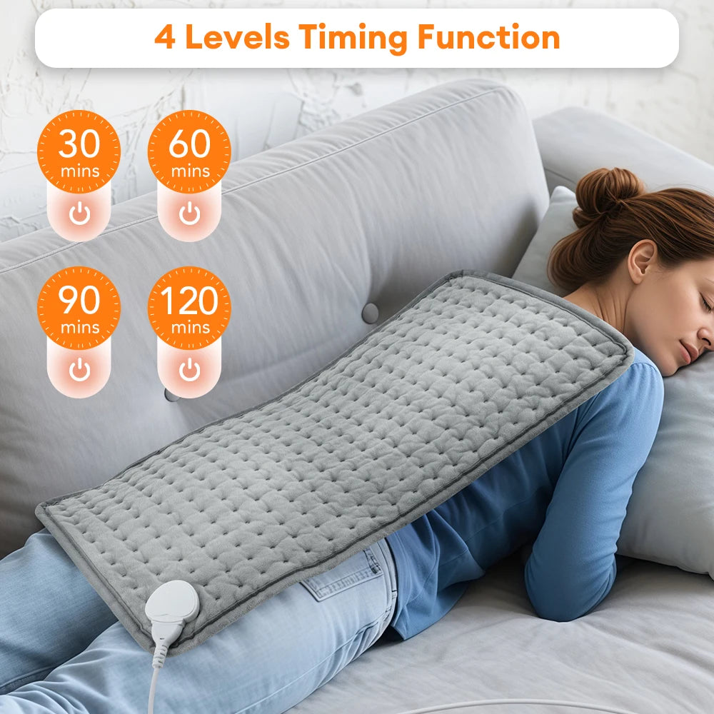 Electric Heating Pad Menstrual Period Adbomen Winter Blanket Waist Shoulder Leg Warming Mat 9 Heating & 4 Timer Home Office Use