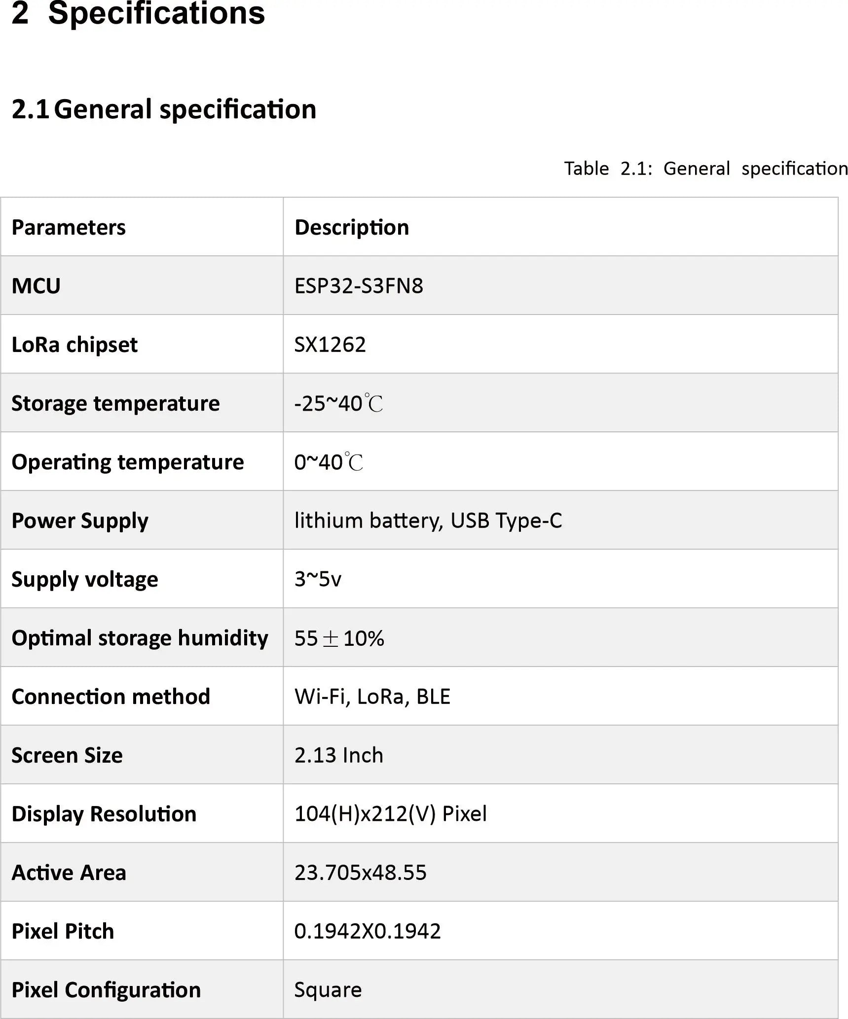 Heltec Wireless Paper 863~928 LoRa WiFi BLE 2.13"212X104 E-Ink Li-Po management SX1262 	 ESP32-S3FN8