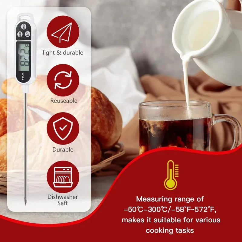 TP300 Precision Digital Food Thermometer for Meat Milk BBQ