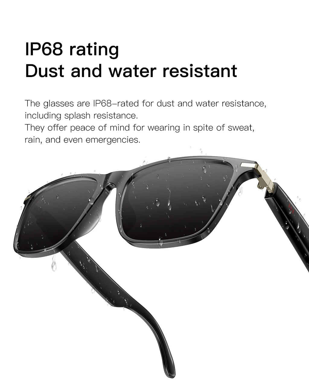 Smart Glasses with AI Translator Bluetooth Glasses Hands-Free Music & Calls Outdoor Sports Headphones for Men and Women