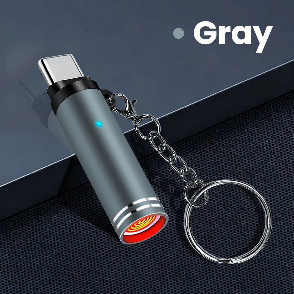 Type-C Mobile Cigarette Lighter Adapter Air Blowing Cigarette Lighter Outdoor Safety Portable Mini Cigarette Lighting Artifact