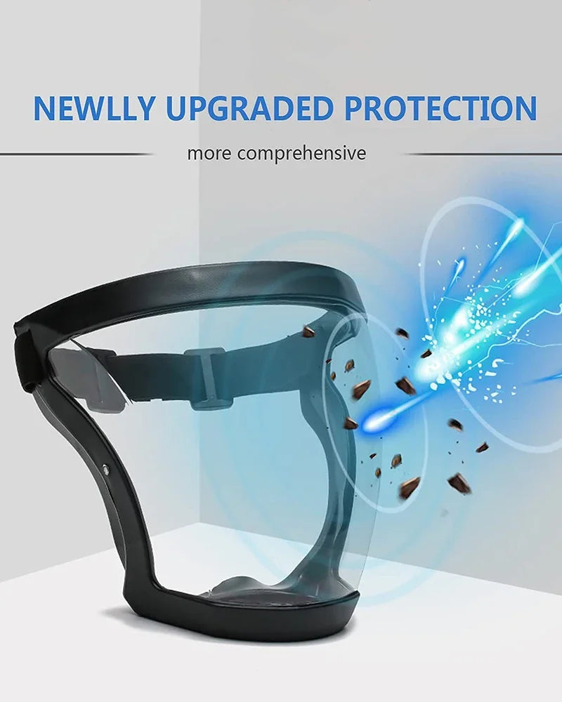 Protective Full Face Shield Mask Transparent Head Eyes Safety Cover Glasses Screen Visors Dustproof Wind Proof Anti-Fog Goggles