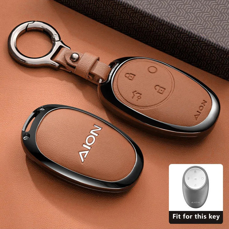 Zinc Alloy Car Key Case for Gac Aion V RT UT Y Plus 2024 2025 2026 Keychain Remote Cover Shell Housing Holder Fob Accessories