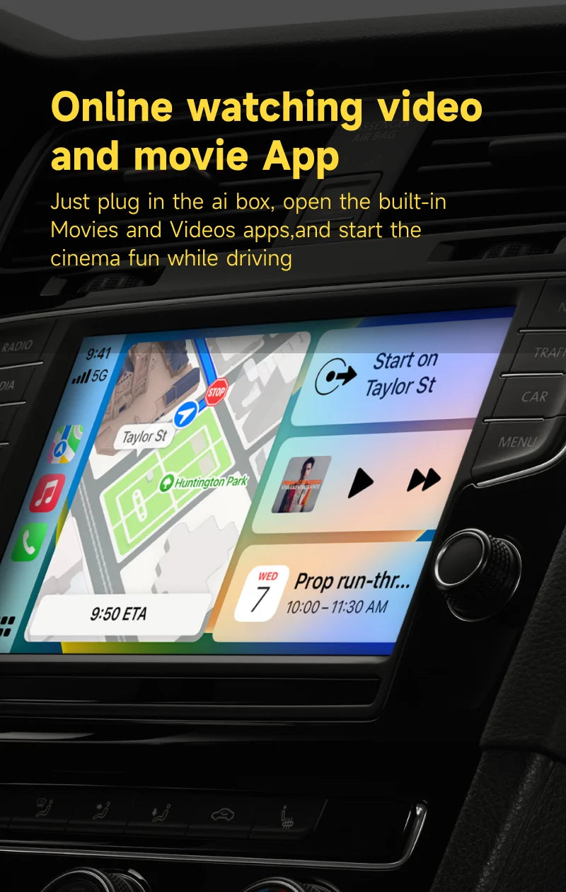 CarPlay Ai Box 8+128G Android 13 Wireless Carplay Android Auto QCM6125 8-Core CPU 4G LTE for VW Audi Kia Fiat