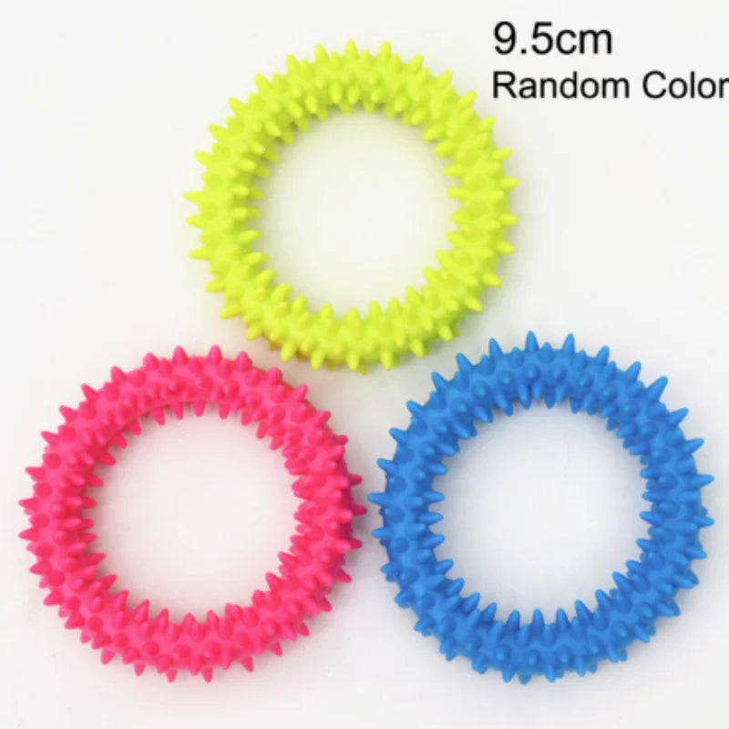 Small Dog Rubber Bone Chew Toy Bite-Resistant Training Tool