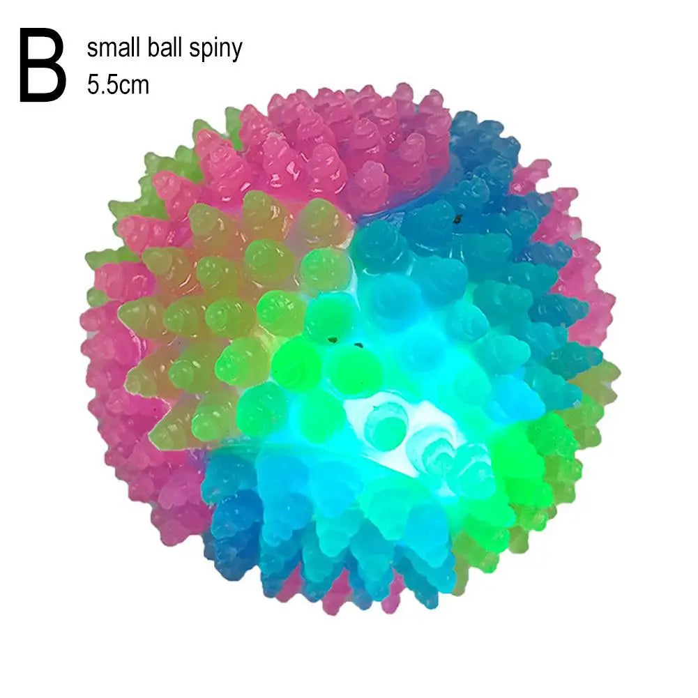 LED Glowing Elastic TPR Interactive Pet Toy Ball