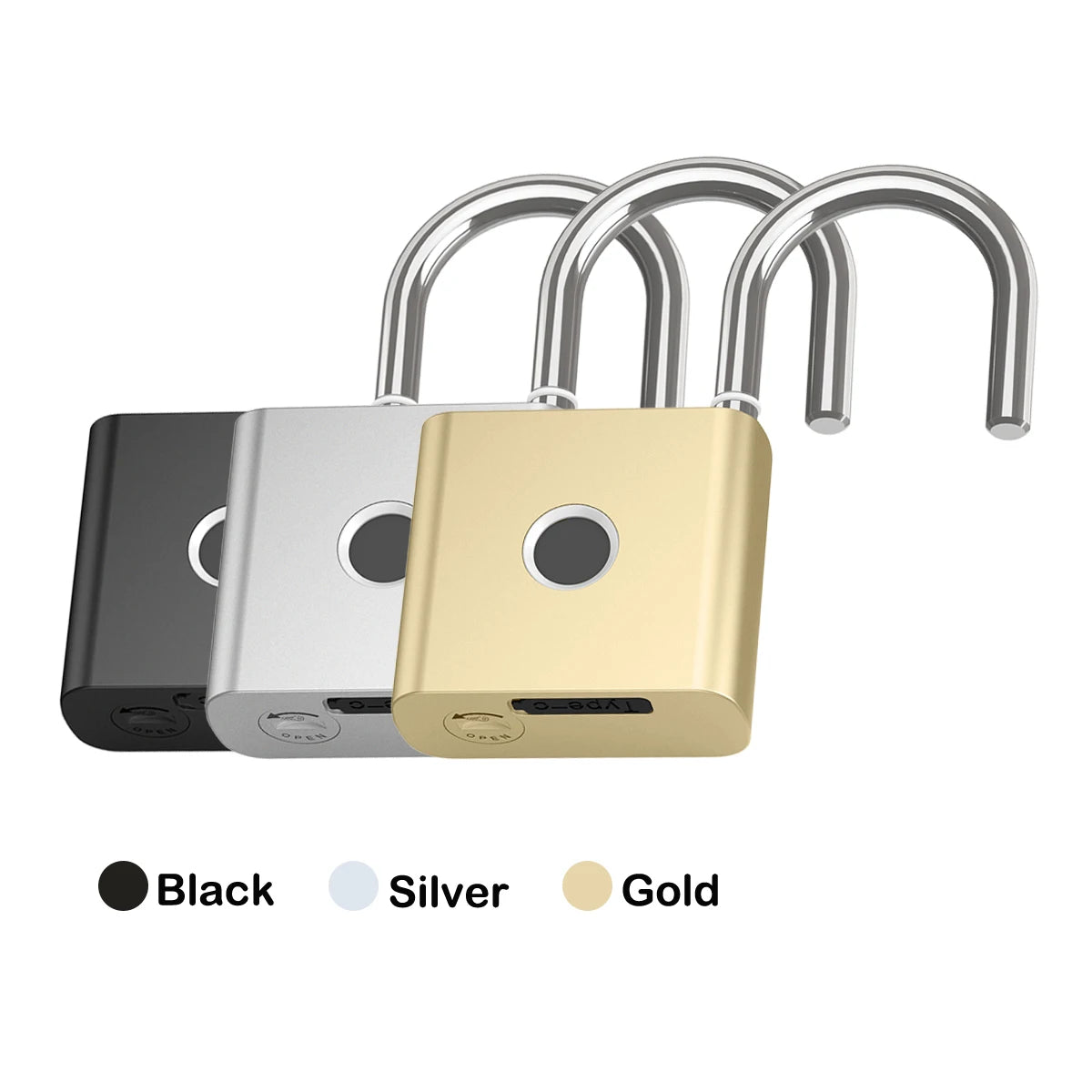 RAYKUBE Tuya Smart Padlock Fingerprint Waterproof USB Charging Quick Identification Unlock Sensor High Quality P70/P55/PQ1