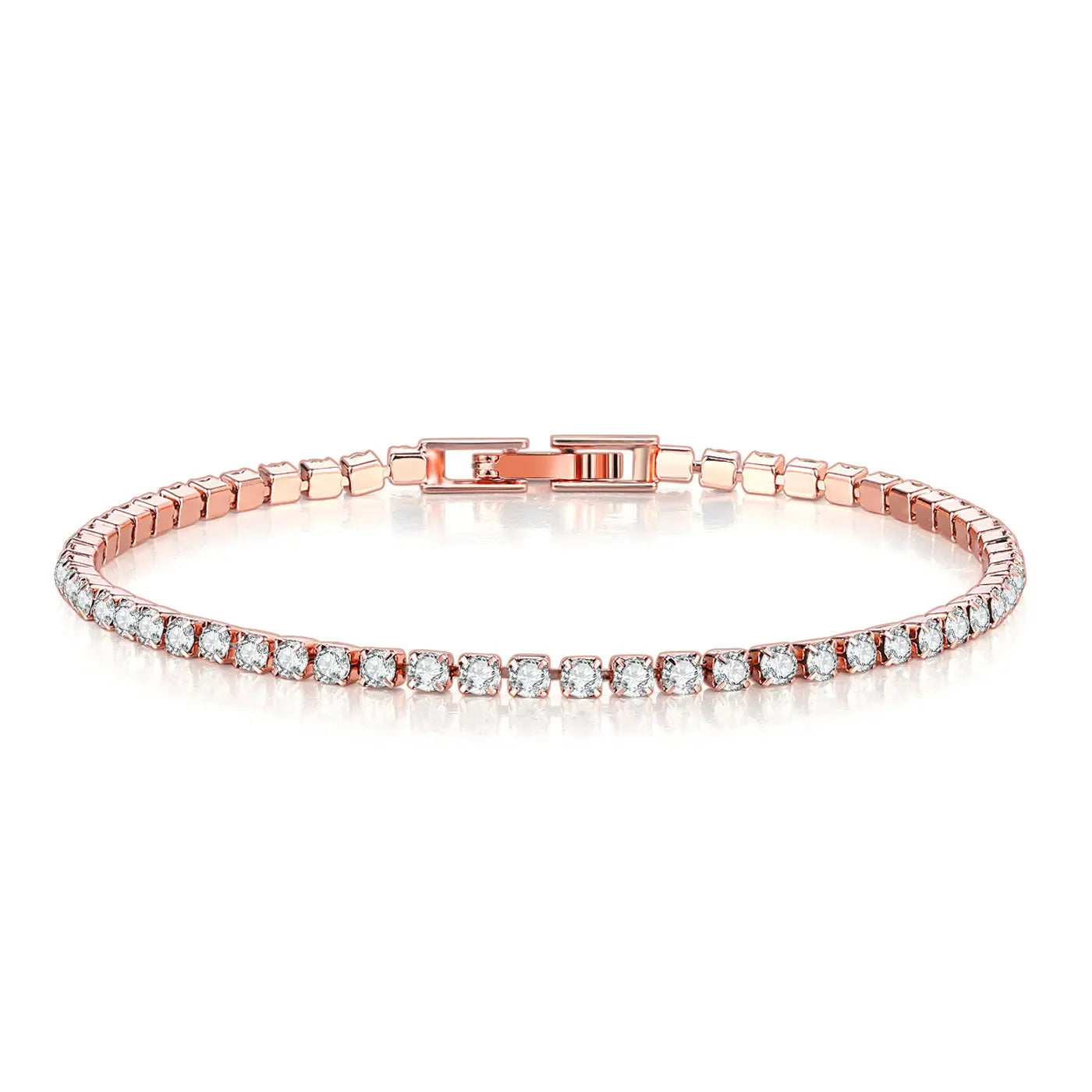 925 Silver Tennis Bracelet 2-5mm Gold / Rose Gold / Silver