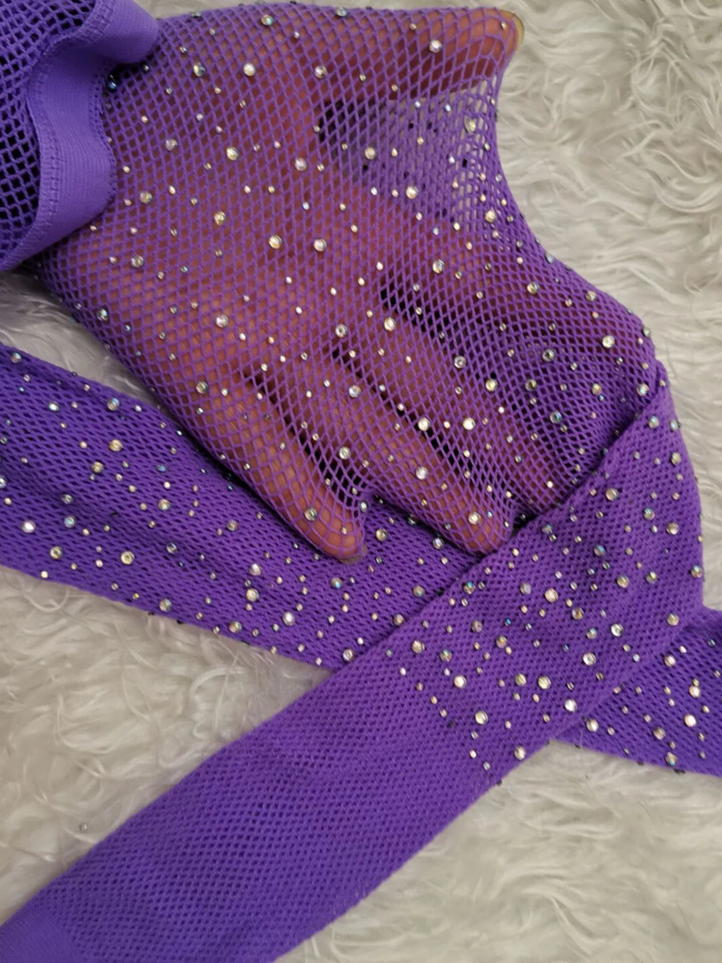 Rhinestone Diamond Fishnet Mesh Tights for Summer Luxury