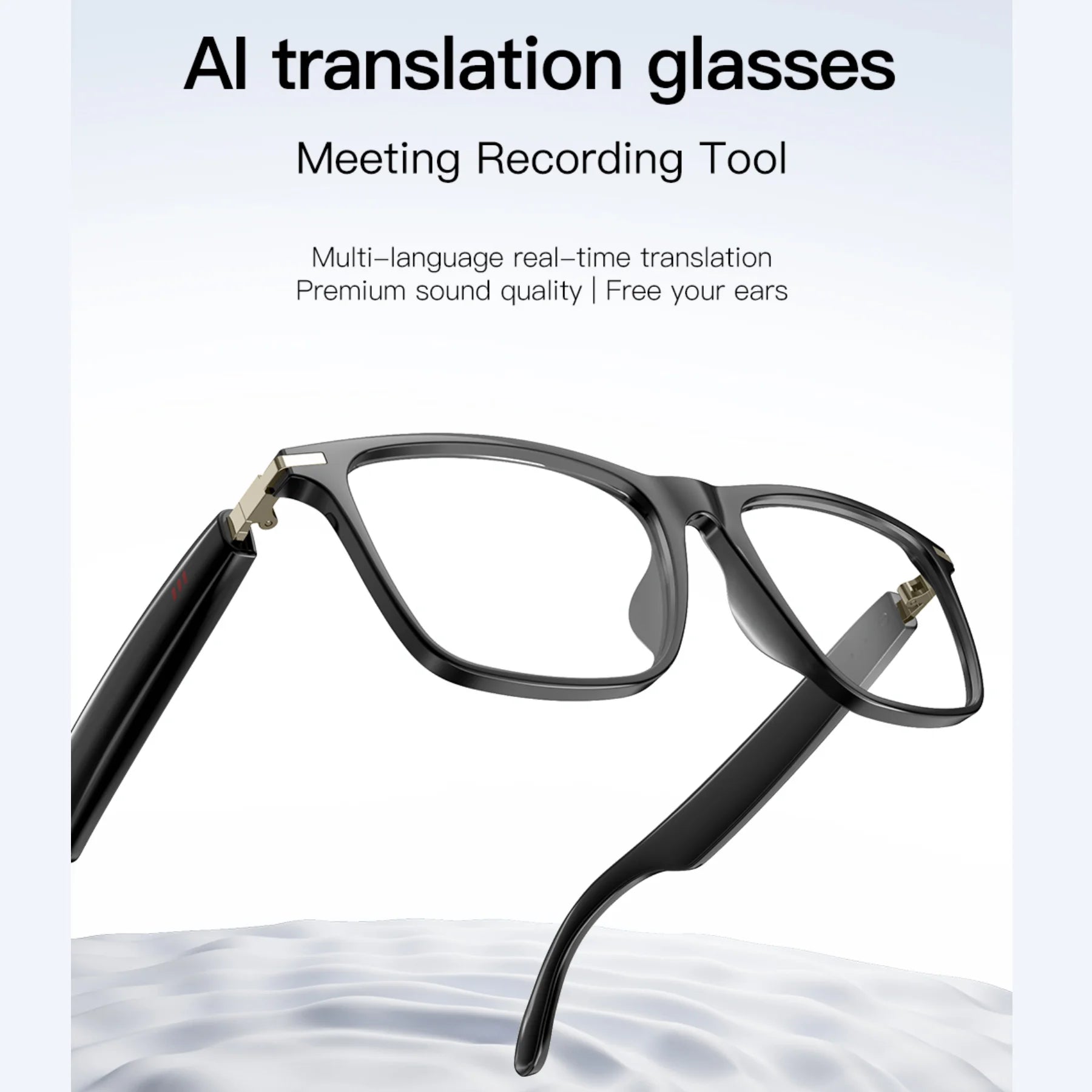 Smart Glasses with AI Translator Bluetooth Glasses Hands-Free Music & Calls Outdoor Sports Headphones for Men and Women