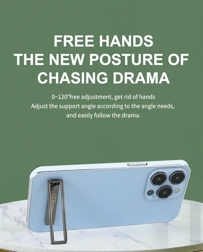Universal Mini Metal Folding Mobile Phone Holder Stand Aluminum Alloy Invisible Portable Stand Bracket Desktop Phone Holder