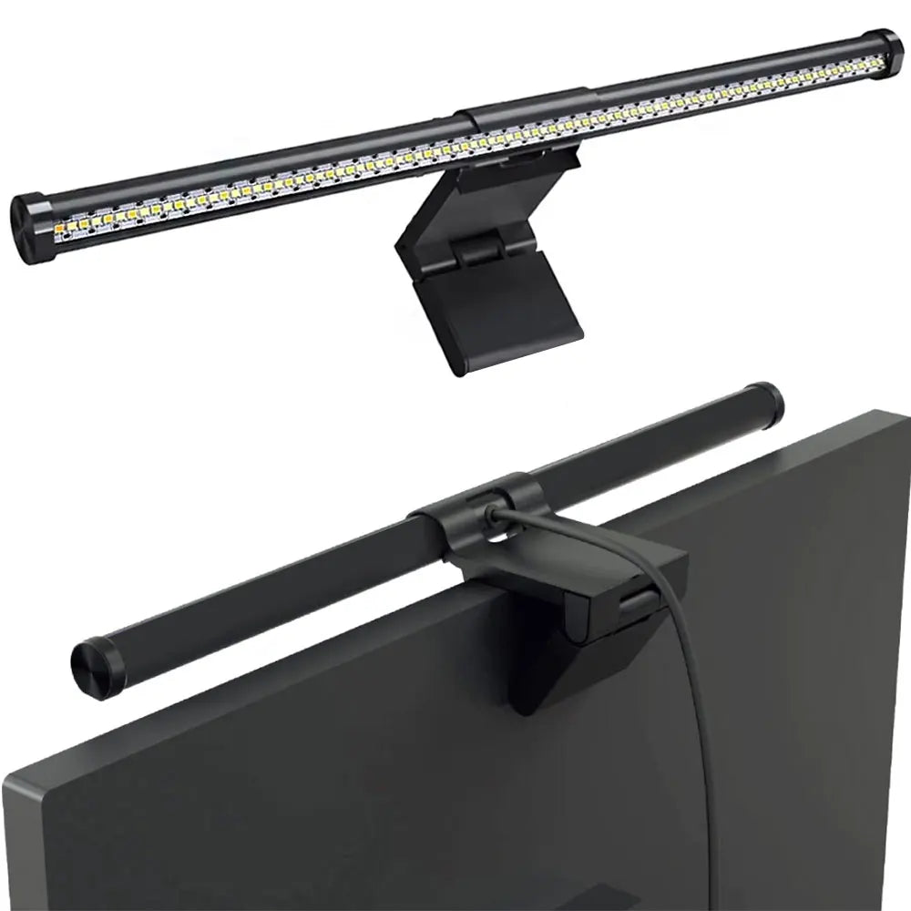 LED Monitor Light Bar Monitor Desk Lamp with RGB Backlight Music Rhythm Ambiance Table Lamp PC Screen Light for Home Office/Game