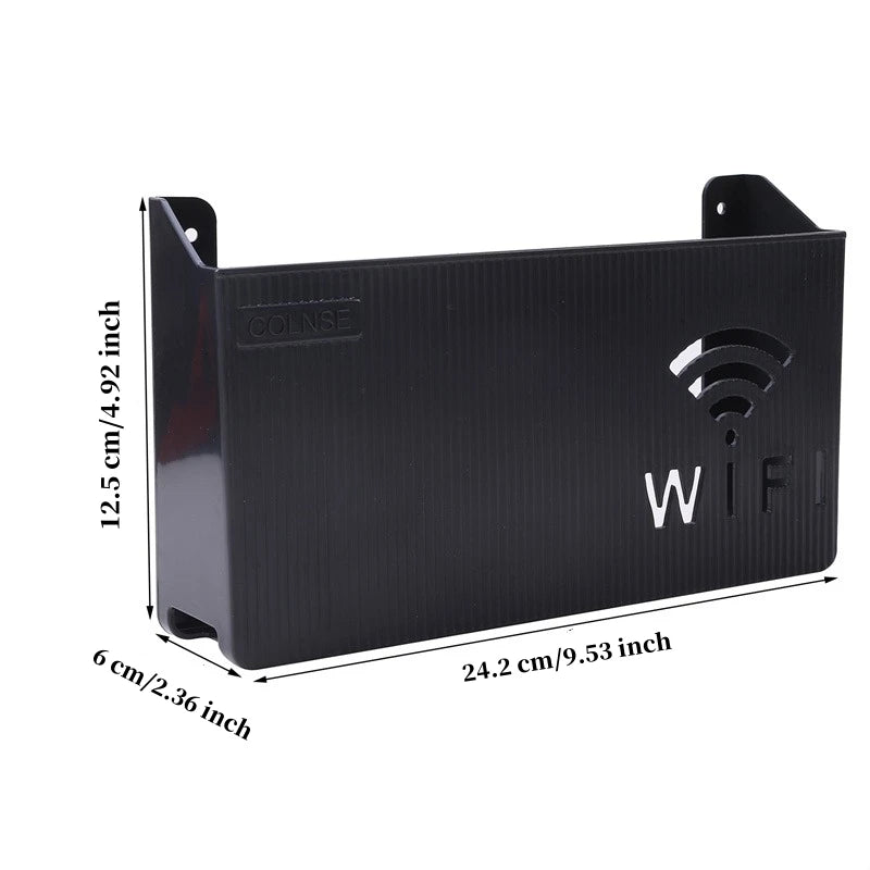 Wireless Wifi Router Shelf Storage Box Wall Hanging ABS Plastic Organizer Box Cable Power Bracket Organizer Box Home Decor