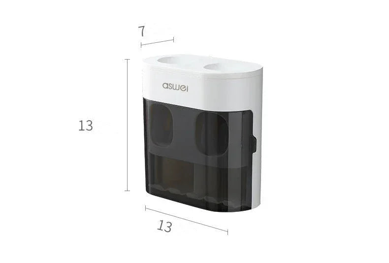 Wall Mounted Automatic Toothpaste Squeezer Toothpaste Dispenser Magnetic Toothbrush Holder Toothpaste Rack Bathroom Accessories