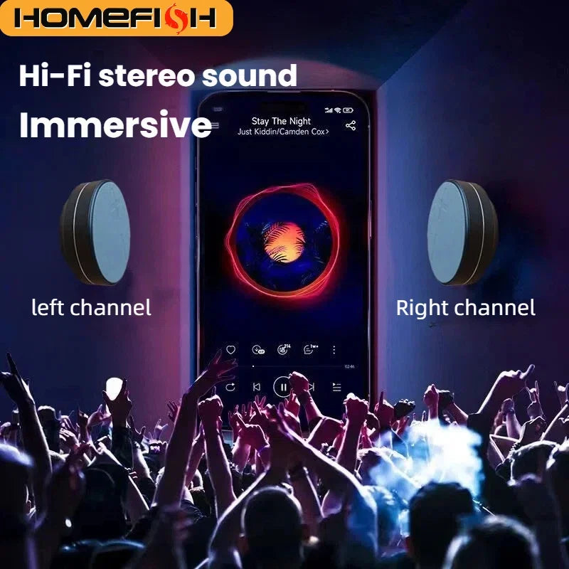 HOMEFISH B1 Portable Bone Conduction Bluetooth Speaker Mini Wireless Vibration Speaker HiFi Stereo TWS for Home Outdoor Travel