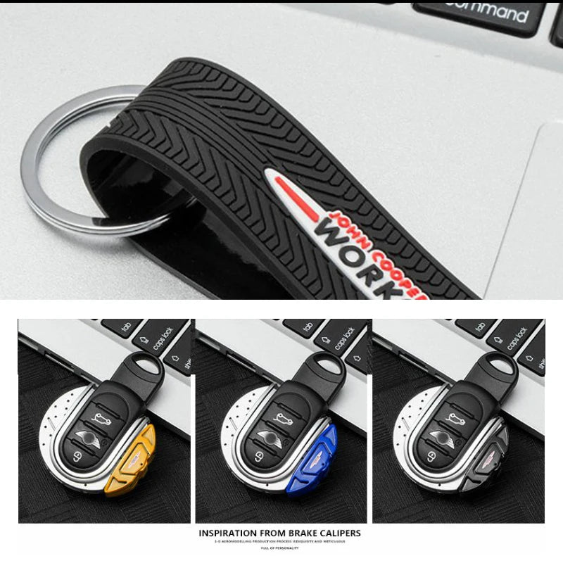 iJDM JCW Car Key Cover For mini cooper key cover keycase key chain For mini cooper F55 F56 F57 F54 F60 jcw Plastic Material ABS