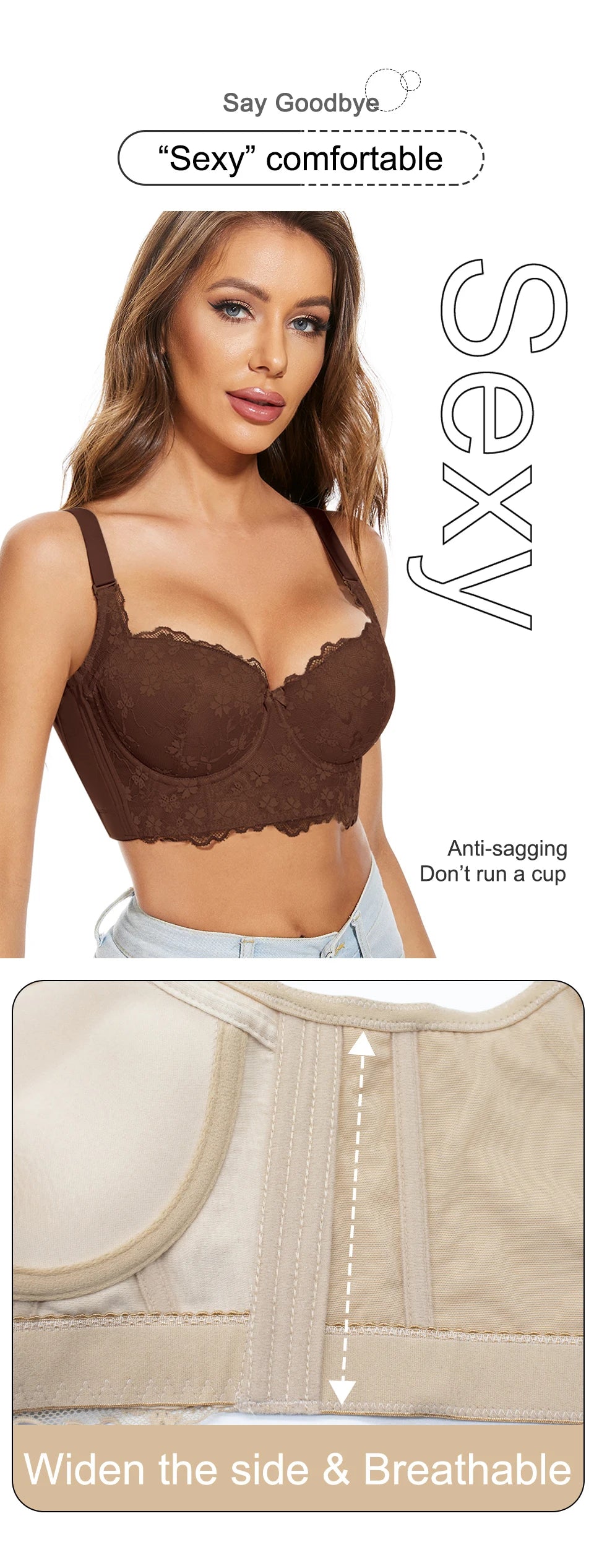 Push Up Longline Underwire Corset Add-One-Cup Bralette