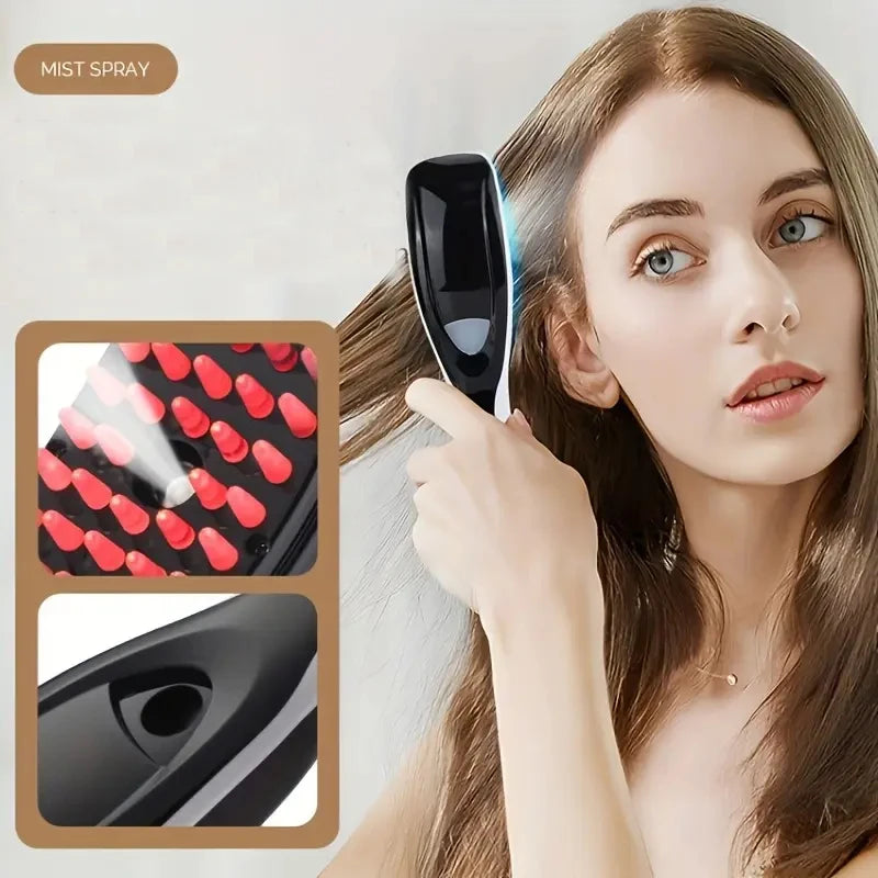 Spray humidification electric massage comb, suitable for female scalp massage and hair style color comb and massage