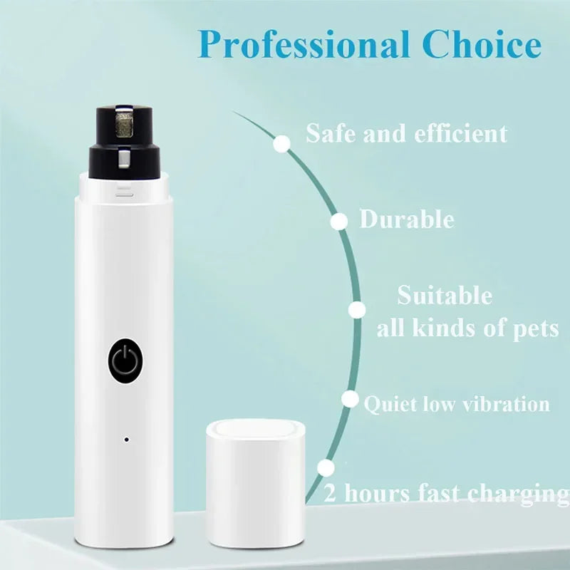 Cortadores de Unhas Elétricos para Cães para Lixadores de Unhas de Cães Recarregáveis USB com Luz LED Silenciosos para Cuidado de Unhas de Patas de Gatos