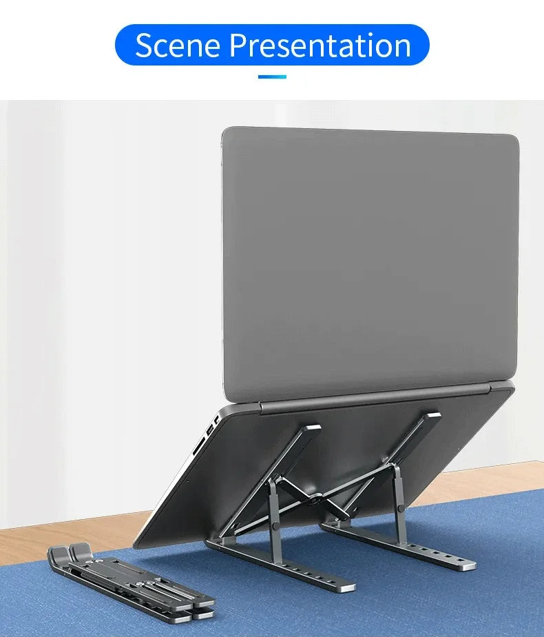 Laptop Stand For Macbook Folding Adjustable Aluminum Computer Pc Tablet Stand Notebook Tablelaptop Holder Heat Dissipation