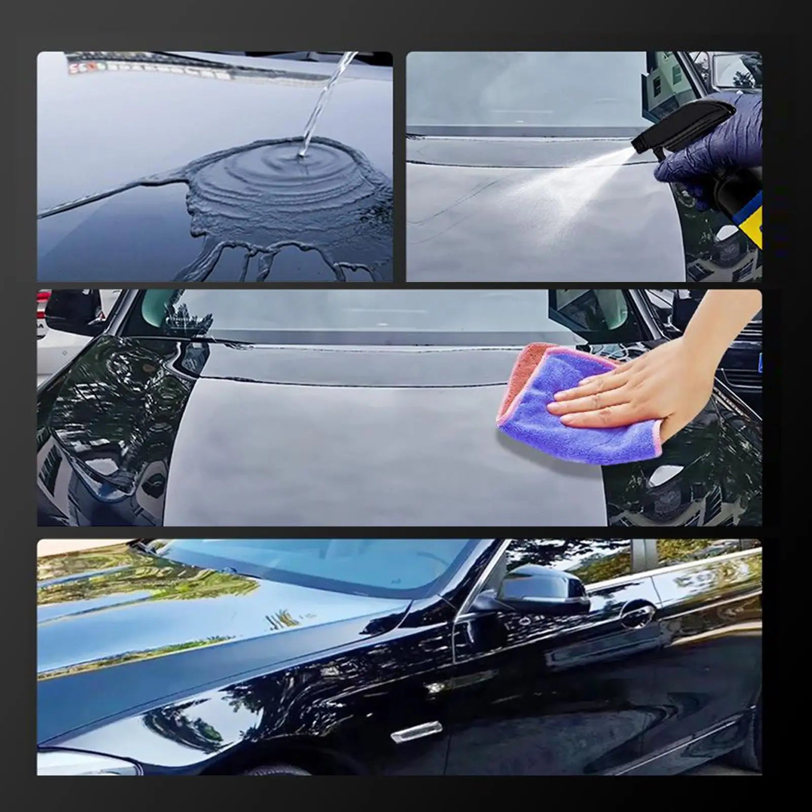 Coating Spray Car Scratch Wax Coating Spray 500ml Quick Effect Scratch Wax Polish Waterless Wash Oil Film Glass Cleaner