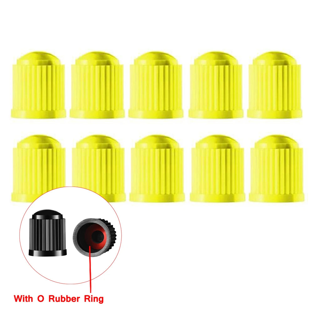 10/25/50/100Pcs Tire Valve Caps, Plastic Car Tire Stem Dust Covers Universal Valve Caps for Cars, Bicycle, Trucks, Motorcycles