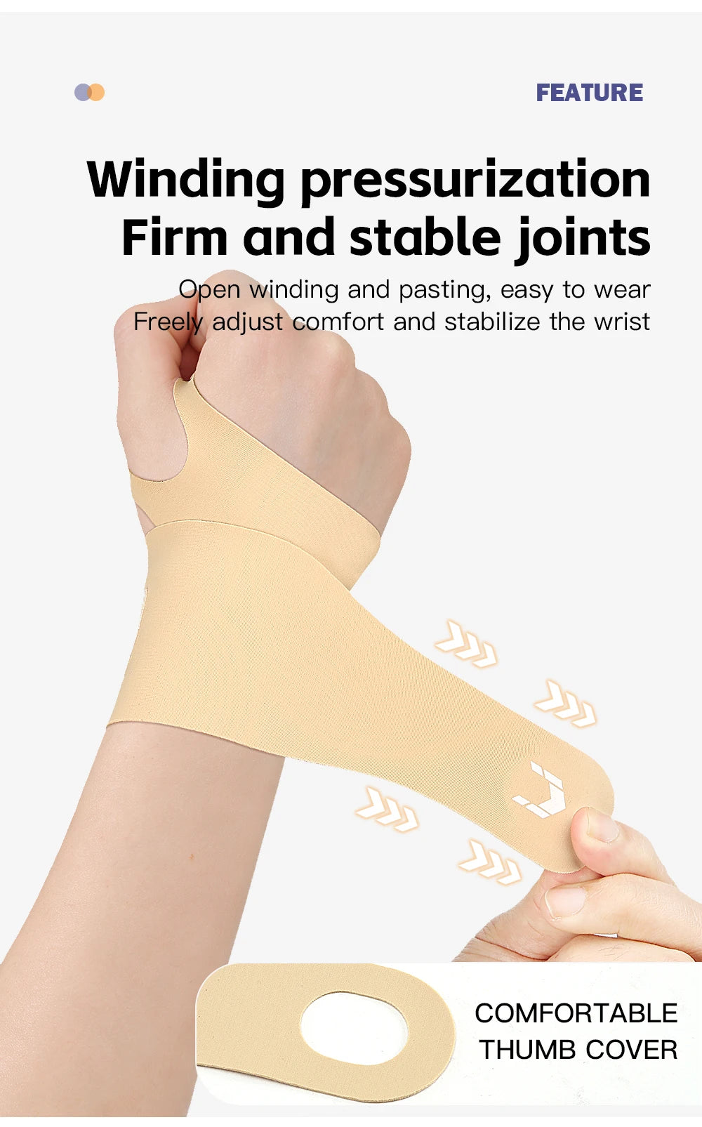 Flexible Splint Wrist Thumb Support Brace for Tendonitis Arthritis Breathable Thumb Protector Guard Fits Right and Left Hand