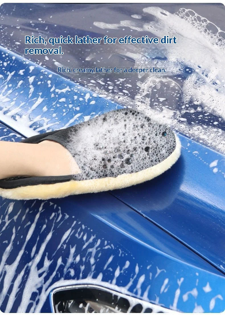 Thickened fleece gloves for car washing fleece cleaning gloves car maintenance waxing supplies cleaning tool gloves
