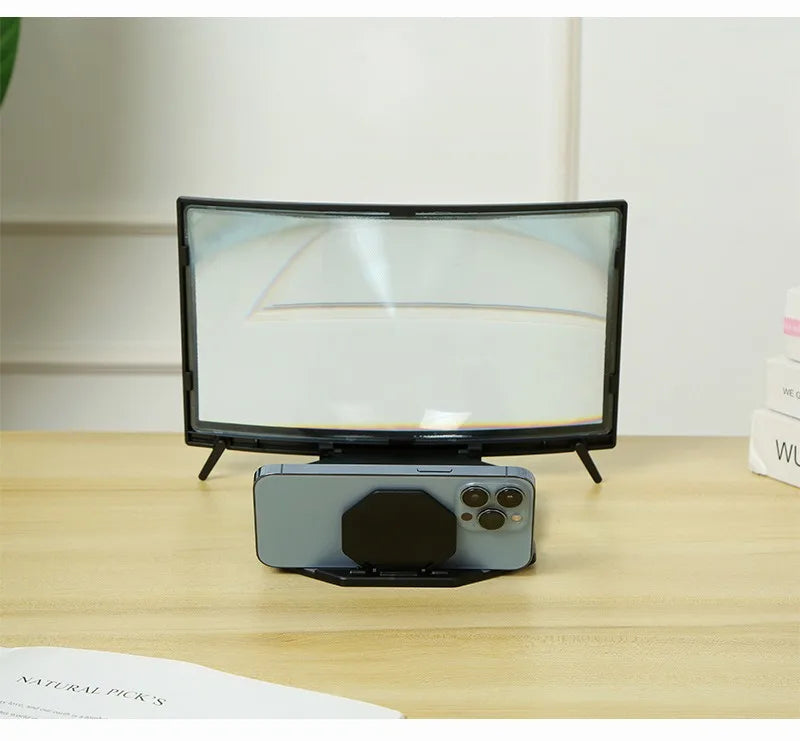 New Ultra Clear Curved Screen Magnifier for Phones Mobile Screen Amplifier Stand Eye Protection HD Expander
