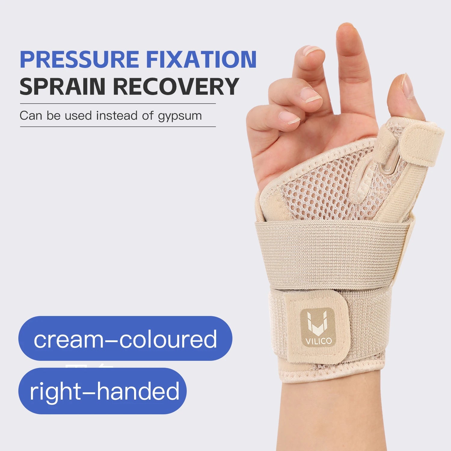 Flexible Splint Wrist Thumb Support Brace for Tendonitis Arthritis Breathable Thumb Protector Guard Fits Right and Left Hand