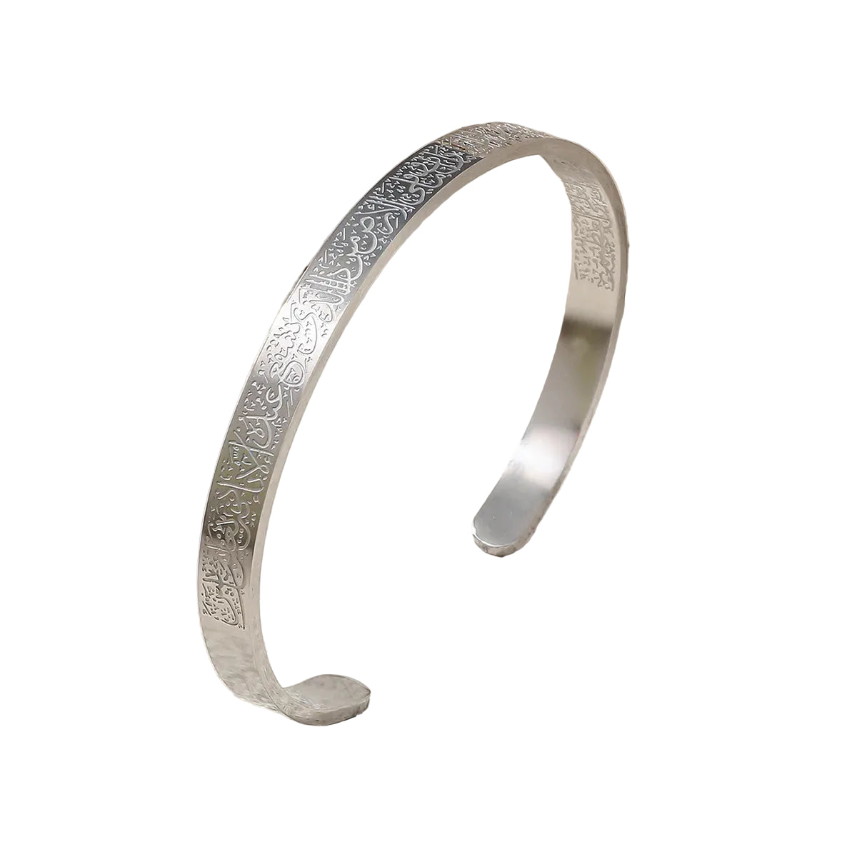 YILUOCD Aço Inoxidável Ayatul Kursi Pulseira de Punho Islâmico Muçulmano Árabe Deus Mensageiro Pulseira para Mulheres Joias Árabes Marroquinas