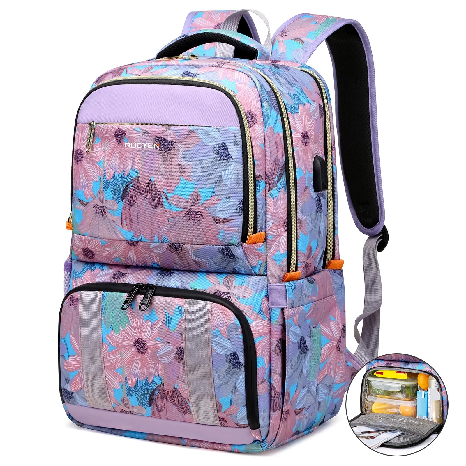 Lunch Backpack Insulated Cooler Picnic Bag Multifunctional Travel Bag Large Capacity Outdoor Picnic Camping Waterproof Backpack