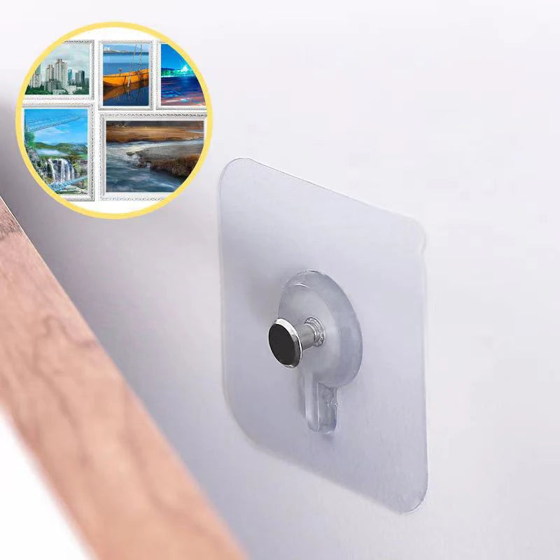 6-30Pcs Screw Wall Hooks Self Adhesive Hangers Seamless Nail Screw Free Sticker Hook for Wall Mount Kitchen Bathroom Home Office