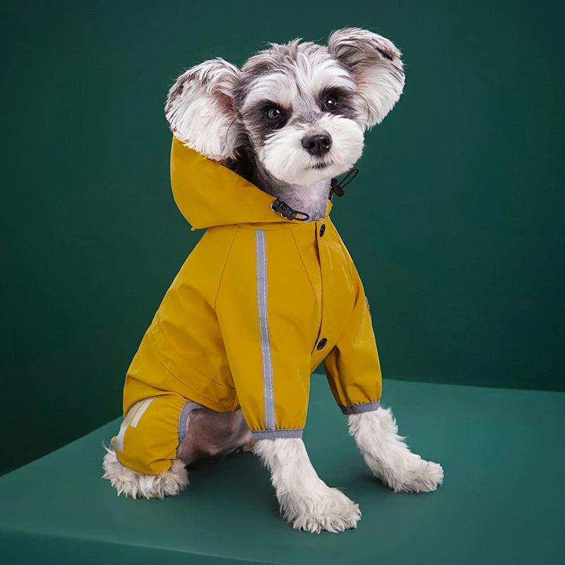 Reflective Waterproof Dog Raincoat Jumpsuit for Small Medium Pets