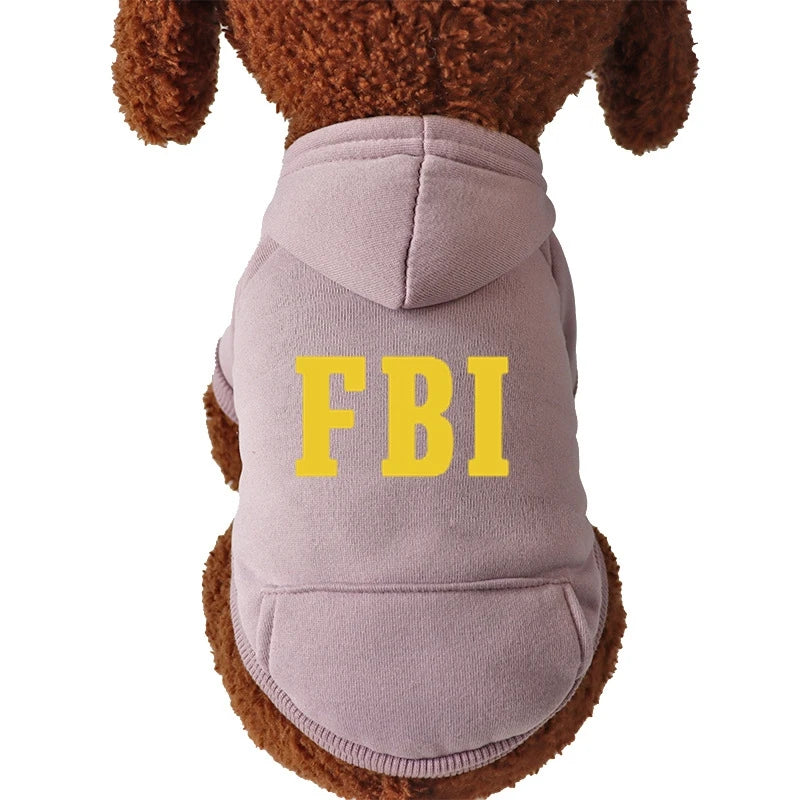 FBI Police Sport Dog Hoodie for Small Breeds