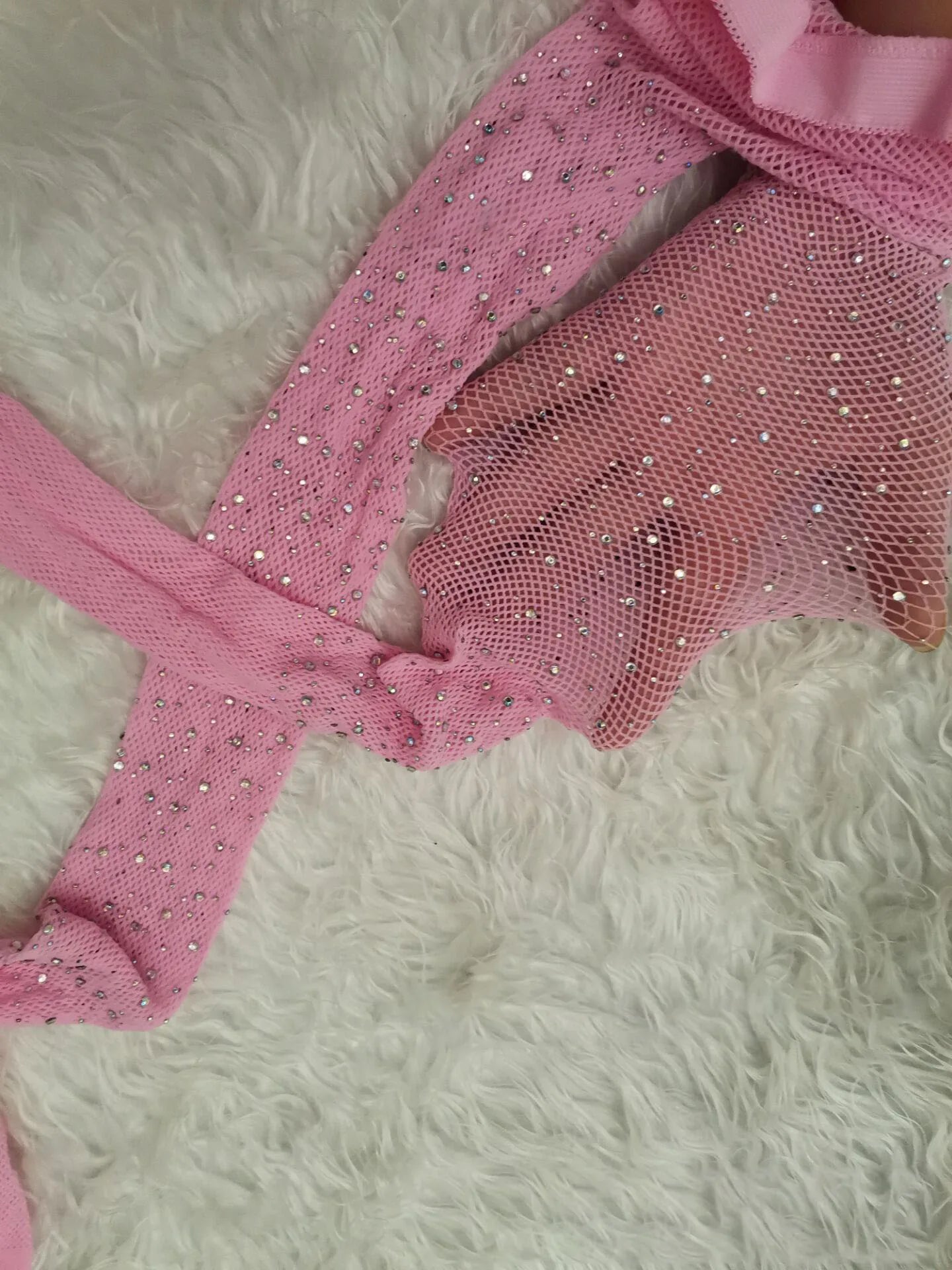 Rhinestone Diamond Fishnet Mesh Tights for Summer Luxury