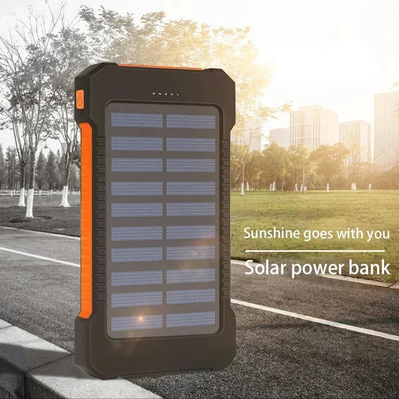 200000mah Solar Power Bank Large Capacity Portable External Battery Fast Charging Silicon Solar Panel Outdoor Essential